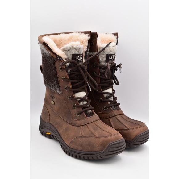 UGG ADIRONDACK WOOL II CHOCOLATE Bella WATERPROOF Boot Wool Ugg Pure US 7 NWOT - Picture 1 of 12